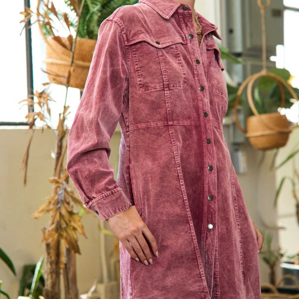 Washed Corduroy Dress